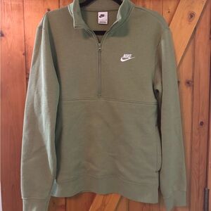 Nike Men's Olive Zip-Up Sweater